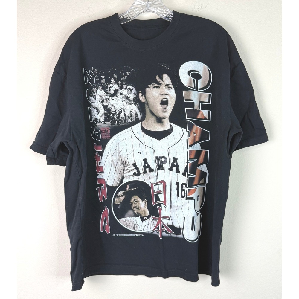 Breezy Excursion T-Shirt Mens XL Shohei Ohtani Japan WBC 2023 Champs Black